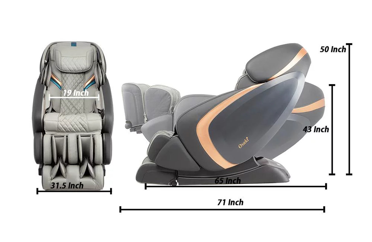 "Admiral Zero Gravity Massage Chair - Ultimate Relaxation with LED Light Control and 16 Auto Massage Programs in Brown"