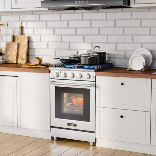 "24" Deluxe Natural Gas Range with 4 Powerful Burners"