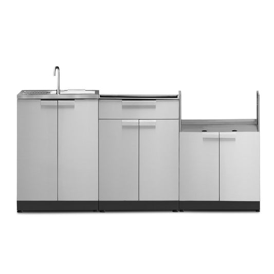 "Stainless Steel Outdoor Kitchen Cabinet Set - 3 Piece"